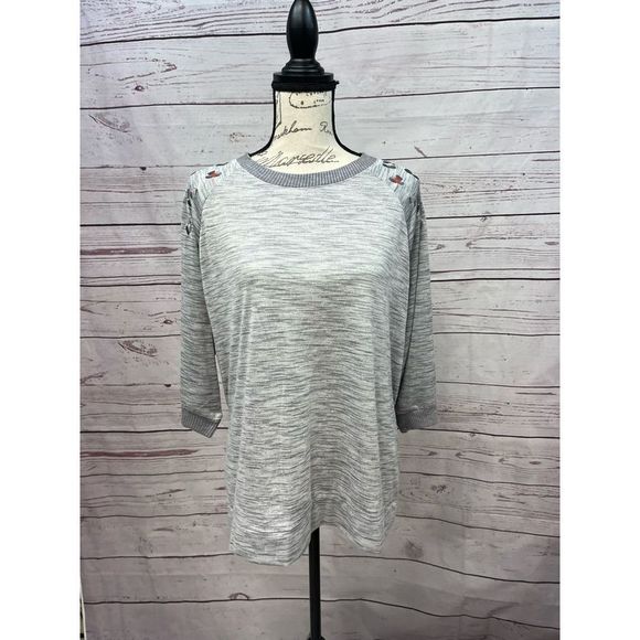 Secret Treasures Tops - M100-Secret Treasures L super soft 3/4 sleeves pullover light weight sweatshirt